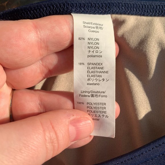 Low Rise Navy Bikini with Ties, Medium Coverage - Picture 5 of 9